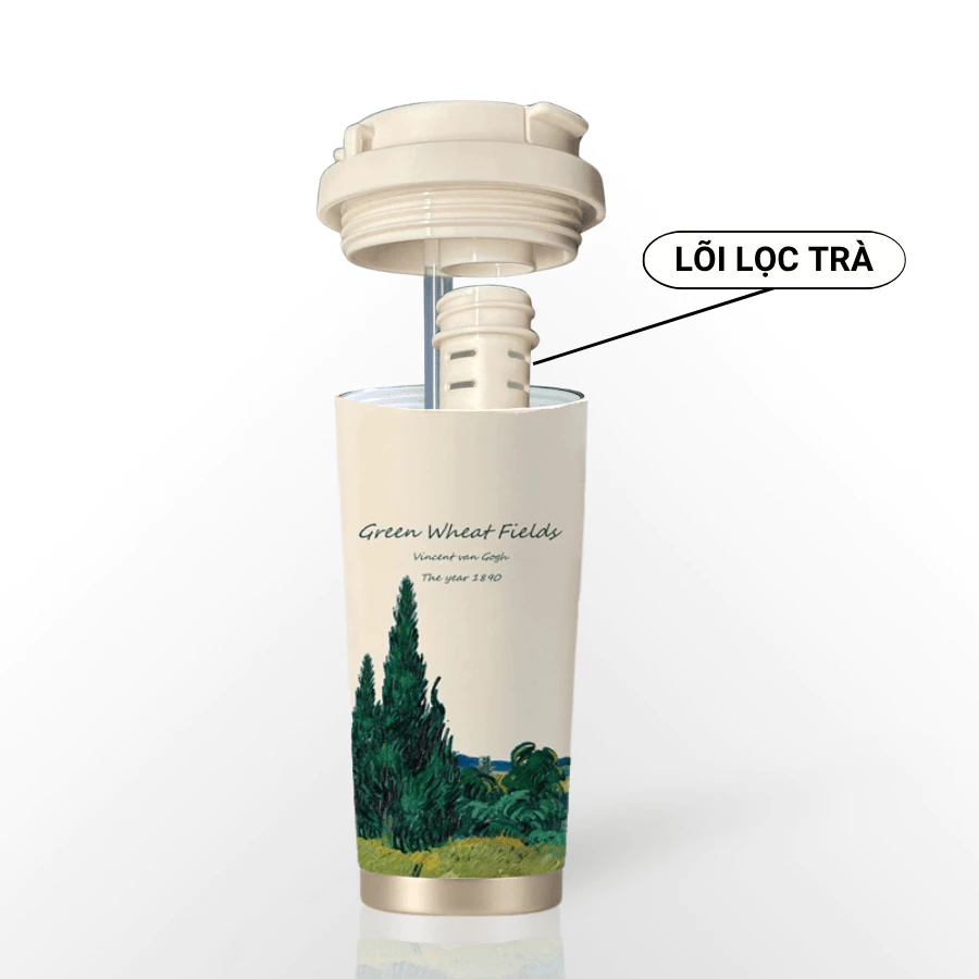 Bình giữ nhiệt chủ đề Vincent Van Gogh cao cấp 520ml