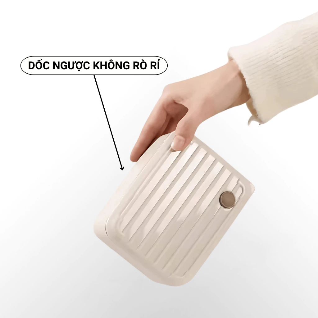 Hộp cơm giữ nhiệt Bento Box màu trắng inox 304 có lỗ thoát khí có túi đựng đi kèm phù hợp cho dân văn phòng và sinh viên